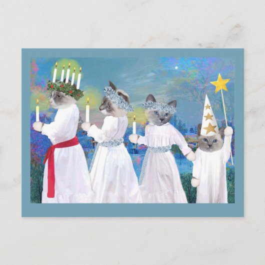 Kittens' Santa Lucia Procession Briefkaart (Voorkant)