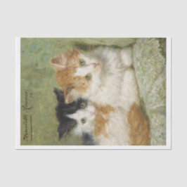 Kittens schilderij Henriette Ronner-Knip (1821-190 Tissuepapier