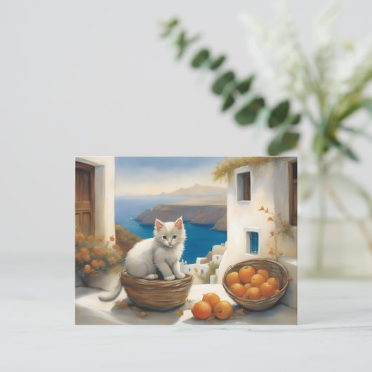 Kitten's Seaside Retreat Briefkaart (Staand voorkant)