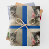 Kittens set van 3 Inpakpapier Vel (In situ)