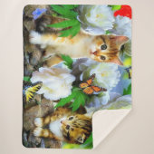 Kittens Sherpa Deken (Voorkant)