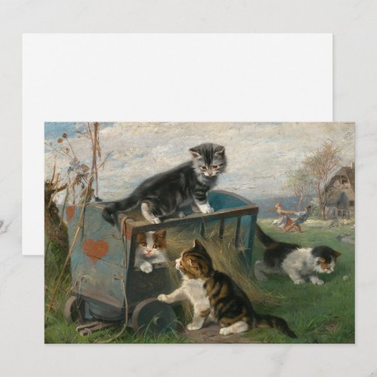 Kittens spelen | Julius Adam de Jongere (Voorkant / Achterkant)