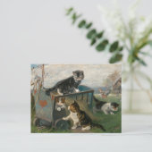 Kittens spelen | Julius Adam de Jongere Briefkaart (Staand voorkant)