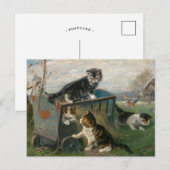 Kittens spelen | Julius Adam de Jongere Briefkaart (Voorkant / Achterkant)
