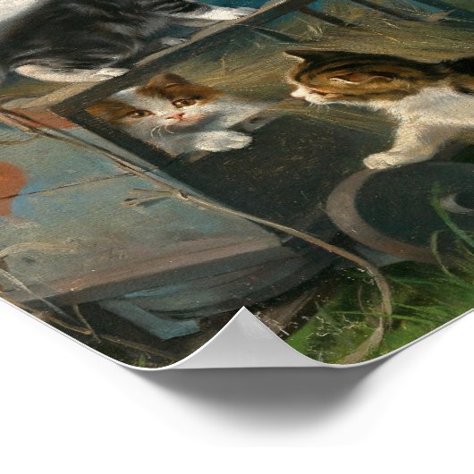 Kittens spelen | Julius Adam de Jongere Poster (Hoek)