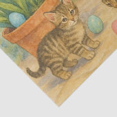 Kittens spelen met Pasen eieren Tissuepapier (Detail)