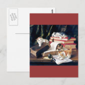 Kittens spelen op een bureau briefkaart (Voorkant / Achterkant)