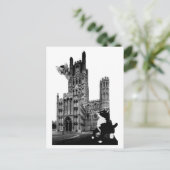 Kittens spelen op Ely Cathedral Briefkaart (Staand voorkant)