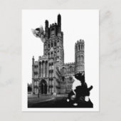 Kittens spelen op Ely Cathedral Briefkaart (Voorkant)
