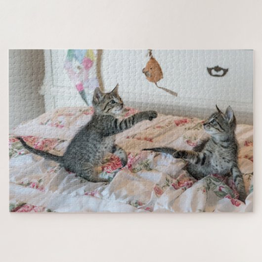 kittens spelende puzzel legpuzzel (Horizontaal)