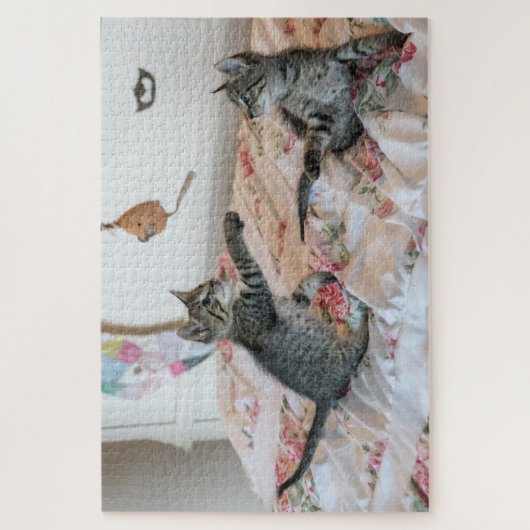 kittens spelende puzzel legpuzzel (Verticaal)