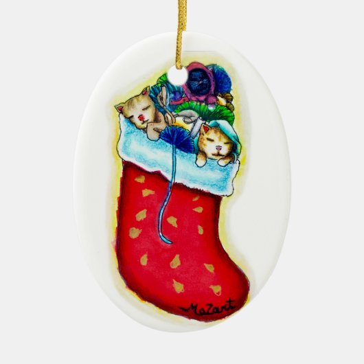 Kittens' Stocking Ornament (Voorkant)