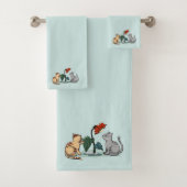 Kittens Summer Delight Flower Game Bad Handdoek (Insitu)