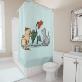 Kittens Summer Delight Flower Game Douchegordijn (In situ)