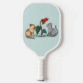 Kittens Summer Delight Seafoam Green Pickleball Paddle (Achterkant)