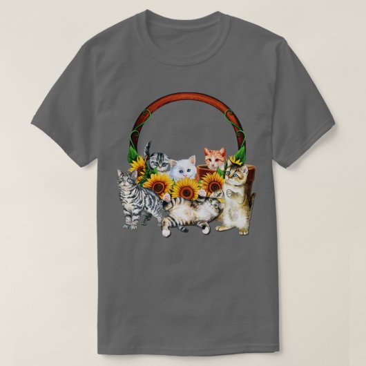 Kittens Sunflower T-shirt (Design voorkant)