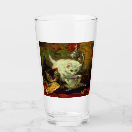 Kittens Tea Party Glas (Voorkant)