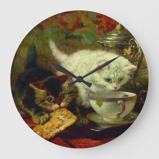 Kittens Tea Party Grote Klok (Voorkant)