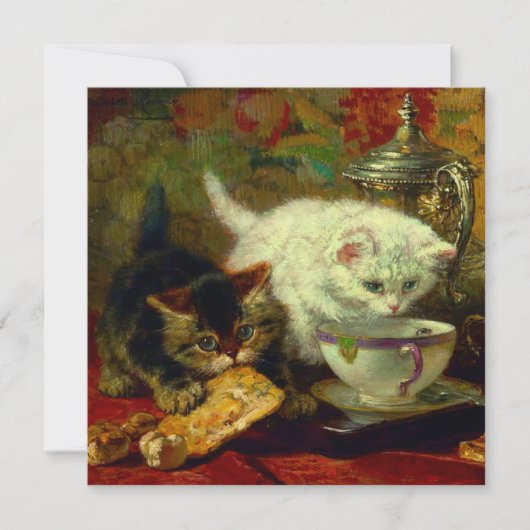 Kittens Tea Party Kaart (Voorkant)