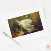 Kittens Tea Party Rechthoekige Sticker (Envelop)