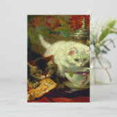 Kittens Tea Party Save The Date (Staand voorkant)