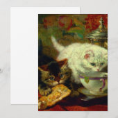 Kittens Tea Party Save The Date (Voorkant / Achterkant)
