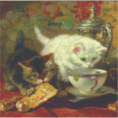 Kittens Tea Party Sticker (Voorkant)