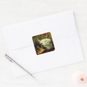 Kittens Tea Party Vierkante Sticker (Envelop)
