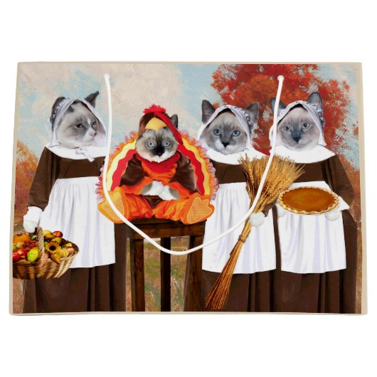 Kittens Thanksgiving Grote Cadeaus Groot Cadeauzakje (Voorkant)