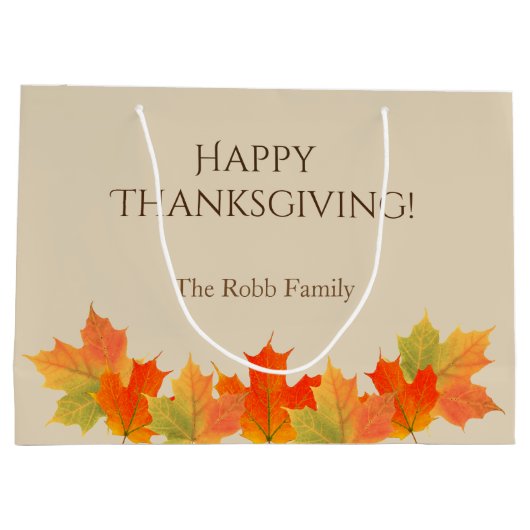 Kittens Thanksgiving Grote Cadeaus Groot Cadeauzakje (Achterkant)