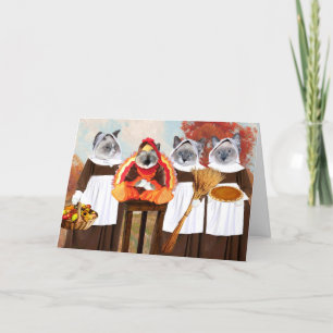 Kittens Thanksgiving Wenskaart Feestdagen Kaart