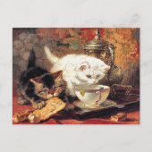 Kittens -Thee voor twee - Cat Painting Briefkaart (Voorkant)