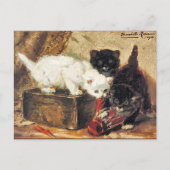 Kittens -Thee voor twee - Cat Painting Briefkaart (Voorkant)