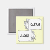 Kittens Vaatwasser Magneet aanpassen achtergrond (Voorkant / Achterkant)