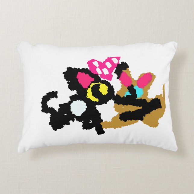 Kittens-Valentijn Accent Kussen (Voorkant)