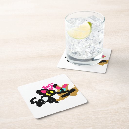 Kittens-Valentijn Kartonnen Onderzetters (Insitu)