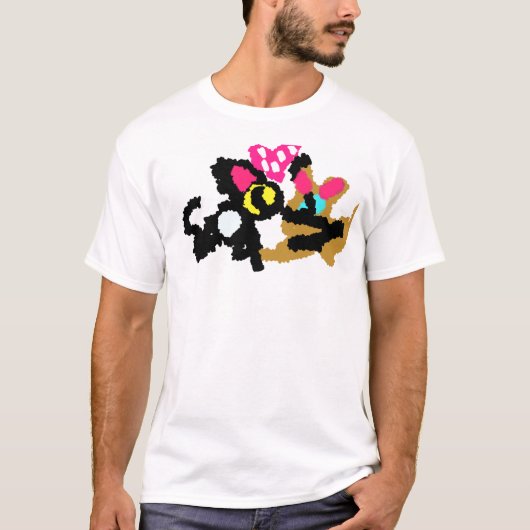 Kittens-Valentijn T-shirt (Voorkant)