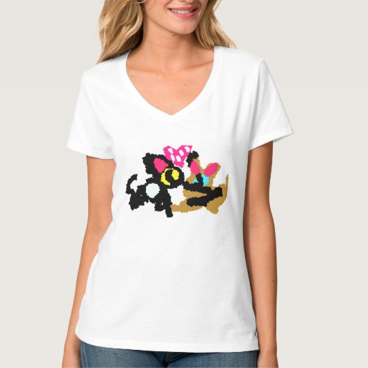 Kittens-Valentijn T-shirt (Voorkant)