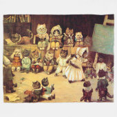 Kittens van een Cat's School, Louis Wain Fleece Deken (Voorkant (Horizontaal))