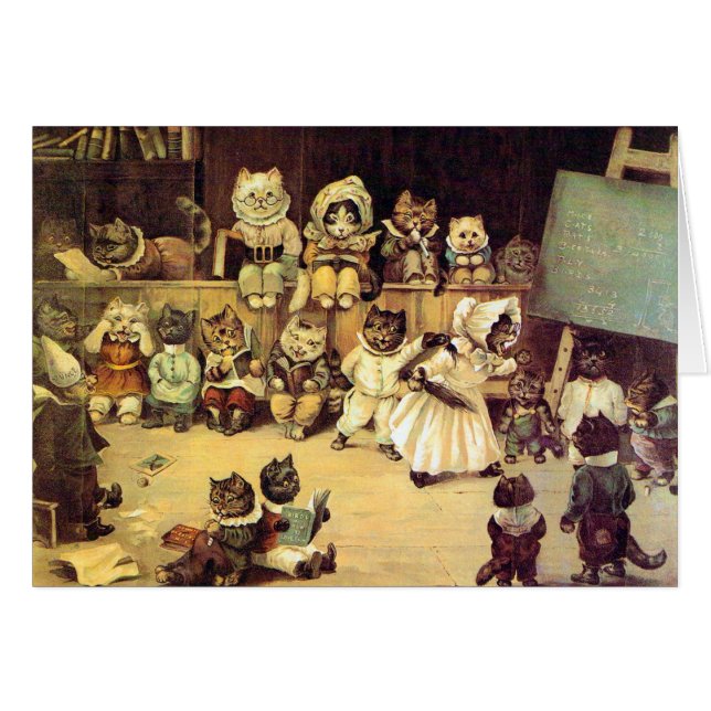 Kittens van een Kat school, Louis Wain (Voorkant Horizontaal)
