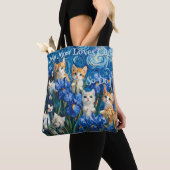 Kittens Van Gogh Style Vibe Esthetische Canvas tas (Dichtbij)