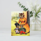 Kittens van school Louis Wain Briefkaart (Staand voorkant)