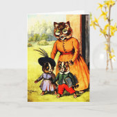 Kittens van school Louis Wain Kaart (Gele Bloem)