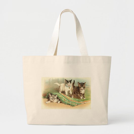Kittens Verbergen en zoeken Grote Tote Bag (Voorkant)
