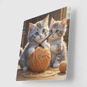Kittens Vierkante Klok (Hoek)