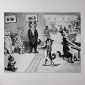 Kittens Violinist, Louis Wain Poster (Voorkant)
