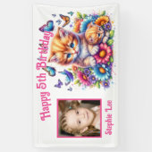 Kittens, Vlinders, Bloemen & Foto Spandoek (Verticaal)