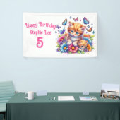 Kittens, Vlinders en Bloemen Spandoek (Beurs)