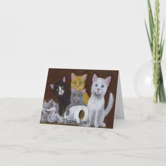 Kittens voor games bedankkaart (Voorkant)