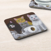 Kittens voor games bier onderzetter (Linkerzijde)